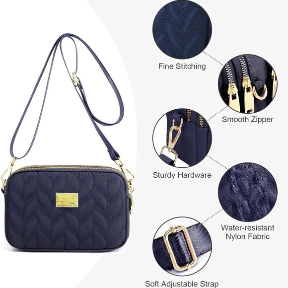 Small Crossboby Purse for Women - Waterproof Nylon Crossbody Phone Purse Shoulde - Picture 5 of 7